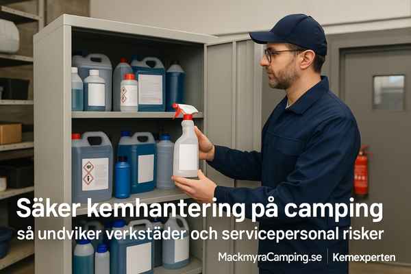 Säker kemhantering på camping – så undviker verkstäder och servicepersonal risker
